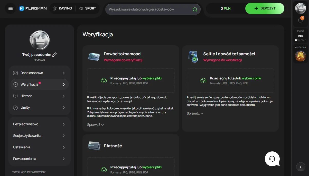 Flagman Casino weryfikacja konta – zasady bezpieczeństwa i potwierdzenie tożsamości
